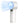 AlphaCool handheld portable fan with digital display and blue light effect