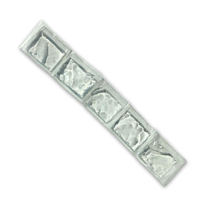 AlphaCool clear plastic ice pack strip with five individual gel cells