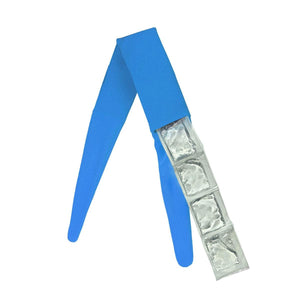 AlphaCool blue fabric cooling neck wrap with clear gel ice pack insert
