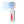 White handheld Chiefs branded portable fan with digital display and blue light effect