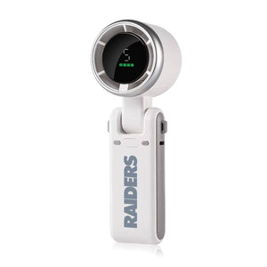 AlphaCool portable handheld fan with digital battery display