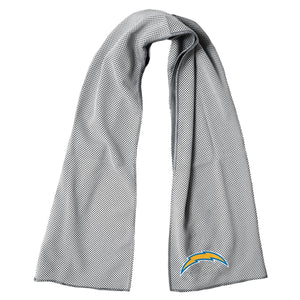 AlphaCool grey cooling towel with Los Angeles Chargers logo