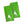 Two bright green AlphaCool cooling towels with white mountain logos