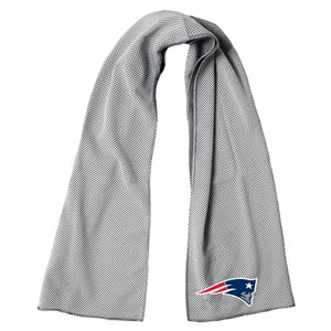 AlphaCool grey cooling towel with New England Patriots logo