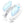 AlphaCool white wearable neck fan with blue airflow effect