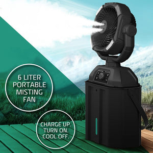 AlphaCool 6 liter portable misting fan with control panel and water tank