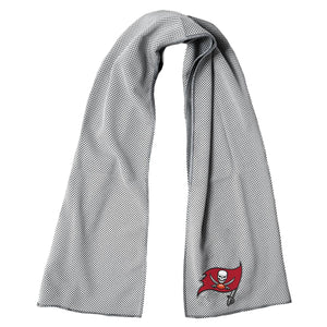 AlphaCool grey cooling towel with Tampa Bay Buccaneers logo