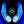 Neck fan with dual channel air intake design and blue light airflow visualization