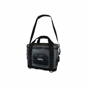 AO Coolers grey and black soft sided cooler bag with shoulder strap