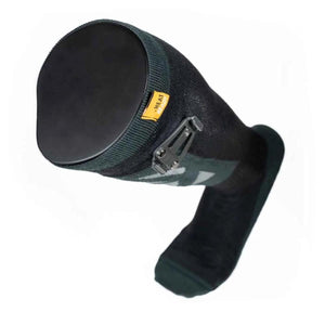 Arctic Volt black heated sock with battery clip and Heat Ready tag