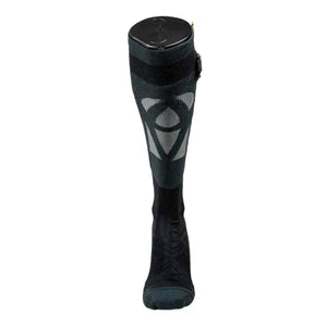 Arctic Volt black heated sock on a display form