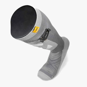 Arctic Volt grey heated sock with battery attachment clip