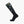 Black knee high heated sock with battery attachment clip and Heat Holders logo