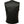 Back view of a plain black Milwaukee Leather motorcycle vest