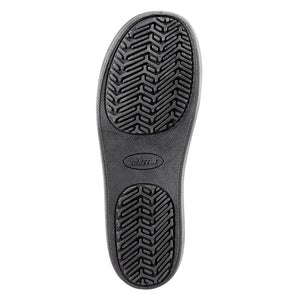 Black Baffin boot outsole with chevron tread pattern