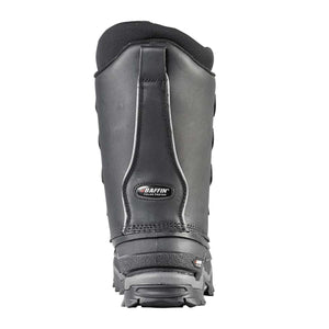 Rear view of black Baffin winter boot showing heel and reflective detailing