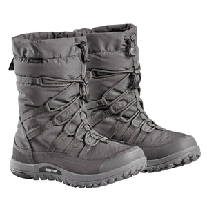 Baffin grey waterproof winter boots with lace up closure and toggle adjustment