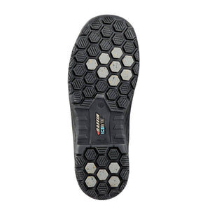 Baffin IceBite boot tread with black and grey hexagonal rubber grip pattern
