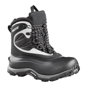 Baffin black and grey insulated winter boot with lace up closure