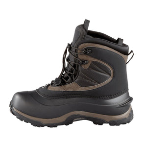 Baffin black and brown insulated winter boot with toggle lacing system