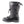 Grey winter boot with black rubber base and elastic toggle lacing system