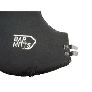 Black Bar Mitts handlebar cover with white logo