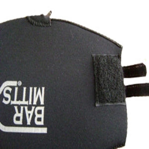 Black neoprene Bar Mitts handlebar cover with velcro strap
