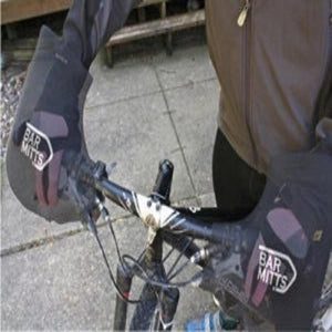 Bar Mitts handlebar covers installed on a bicycle