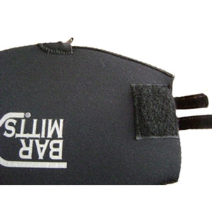 Black neoprene Bar Mitts handlebar cover with velcro strap