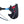 Black neoprene bicycle handlebar mitt attached to a blue and black ITM handlebar