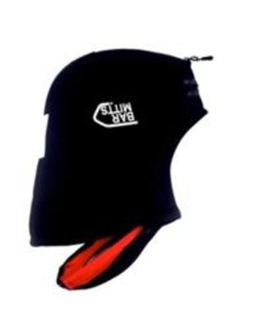 Black Bar Mitts handlebar cover with orange interior lining