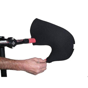 Bar Mitts handlebar cover attached to a bicycle handlebar