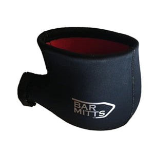 Black Bar Mitts handlebar cover with red interior lining
