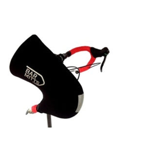 Black Bar Mitts handlebar cover installed on a drop bar bicycle