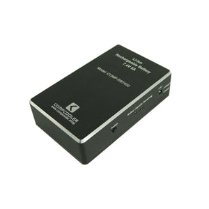 CompCooler 7.4V 5A rechargeable lithium ion battery pack with power switch and capacity indicator