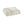 Folded cream faux fur throw blanket with textured surface