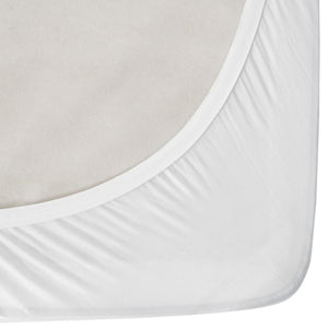 Beautyrest white fitted mattress protector corner view