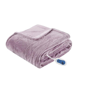 Beautyrest lavender heated electric blanket with controller
