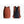 Front and back view of a rust orange Bellroy backpack with mesh back panel