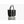 Bellroy black tote bag attached to a silver luggage handle