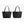 Front and back view of a black Bellroy tote bag