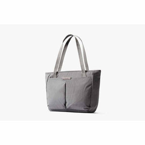 Bellroy grey tote bag with two front pockets and shoulder straps