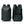 Front and back view of a dark green Bellroy backpack