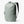 Bellroy light green backpack with black straps and zipper