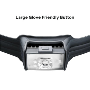 BioLite headlamp featuring a large button on top for easy operation while wearing gloves