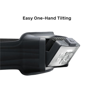BioLite headlamp showing the adjustable tilting mechanism