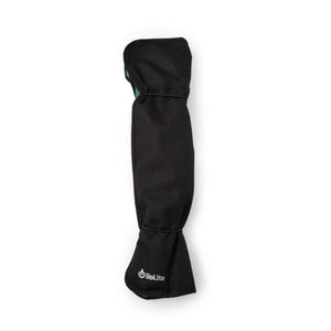 Black BioLite storage bag with elastic cord closure