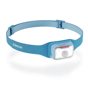 BioLite blue headlamp with adjustable strap