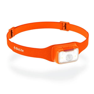 BioLite orange headlamp with adjustable strap