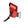 Black Diamond red and orange striped climbing skin with metal tip loop and tail strap